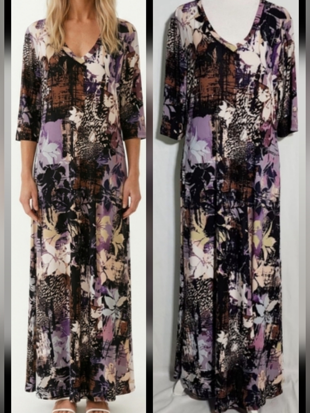 Chic Multicolor Floral Maxi Dress